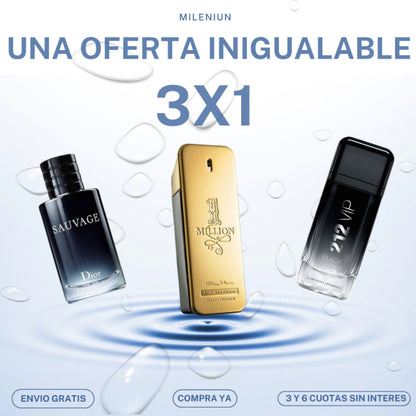 OFERTA ESPECIAL! 3X1 PERFUMES - One Million + Sauvage + 212Vip Black