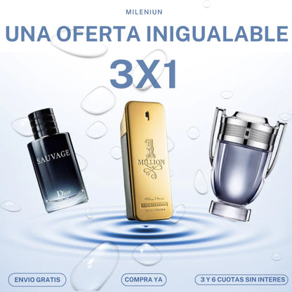 OFERTA ESPECIAL! 3X1 PERFUMES - Invictus + One Million + Sauvage